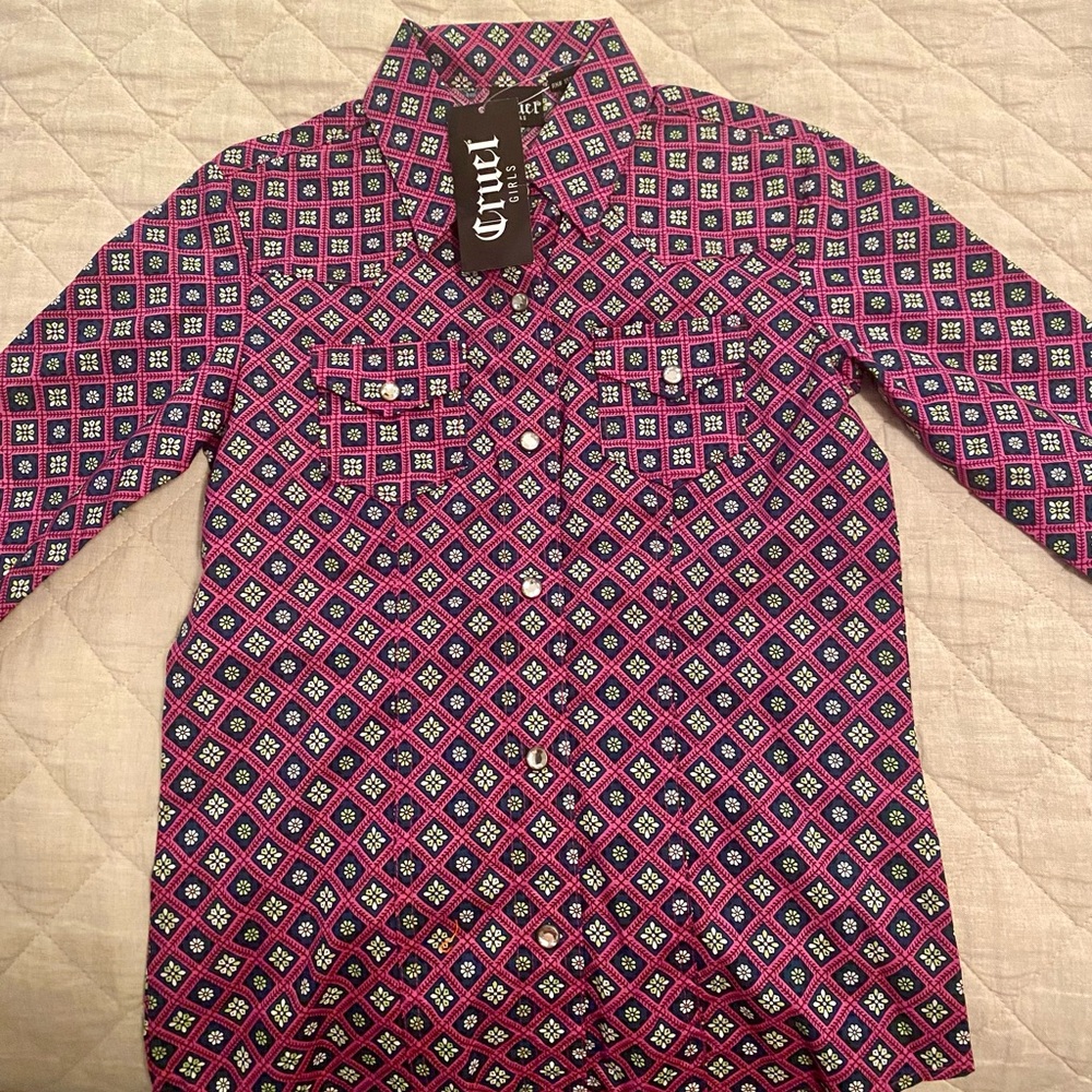 Girls long sleeve western shirt